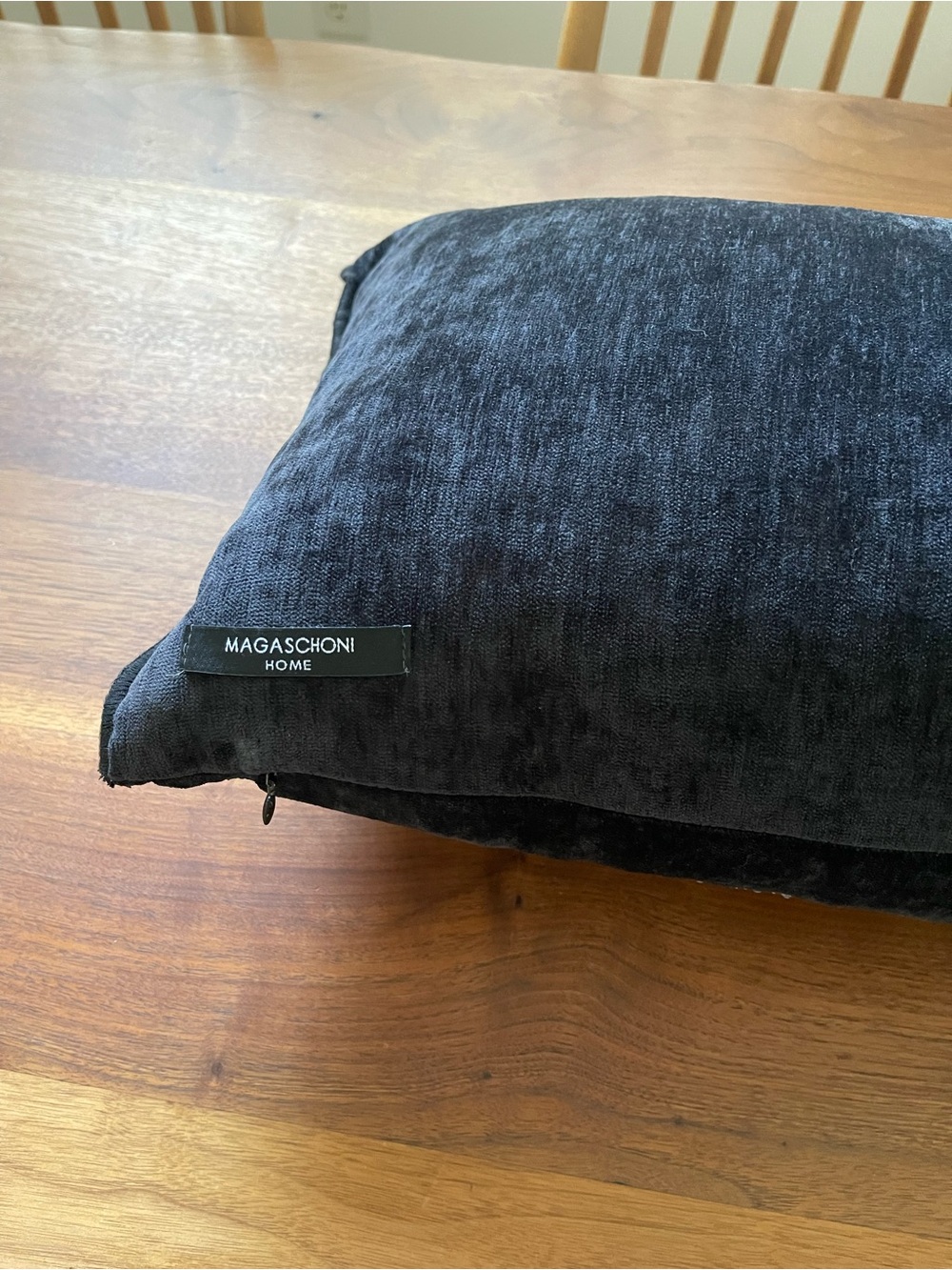 Magaschoni Black Skull silver rhinestone Throw Pillow - Home Holiday - Picture 5 of 9